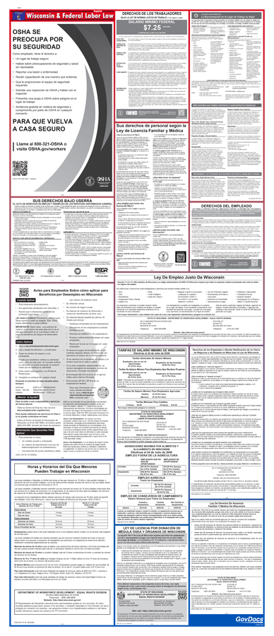 Product: Wisconsin and Federal Combined Spanish Poster Kit