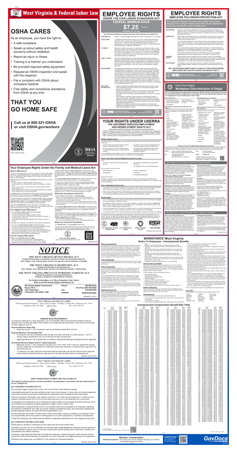 Product: West Virginia and Federal Combined Poster Kit