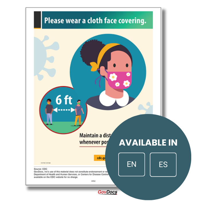 Product: Please Wear a Cloth Face Covering Posters