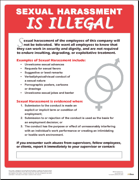 Product: Sexual Harassment Poster